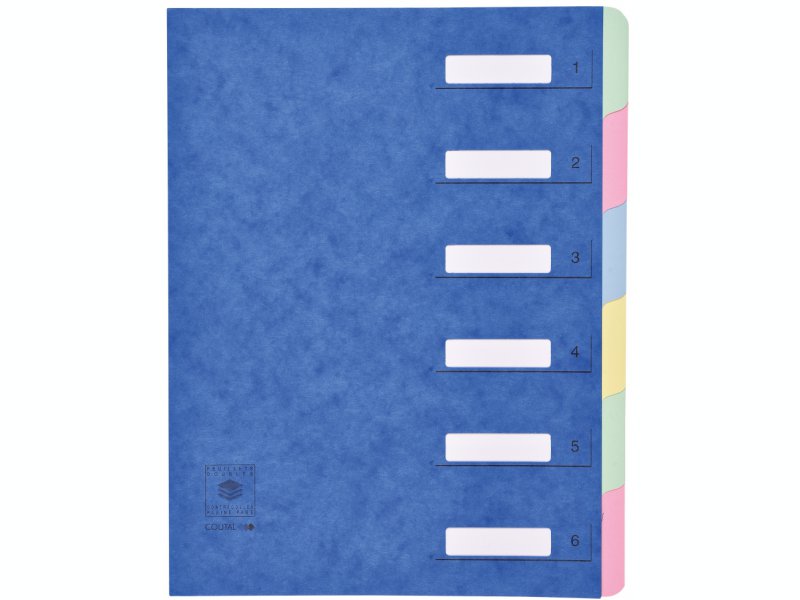 trieur dos extensible carte lustrée - 6 compartiments