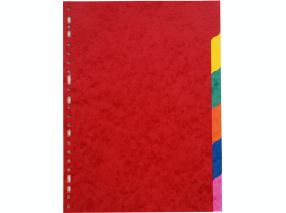 Intercalaire A4 - 6 onglets - Carte Lustrée 3/10ème