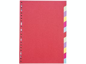 Intercalaire A4 - 12 onglets - Carte Recyclée 3/10ème