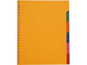 Intercalaire A4 MAXI - 6 onglets - Carte Lustrée 3/10ème