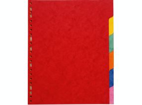 Intercalaire A4 MAXI - 6 onglets - Carte Lustrée 5/10ème