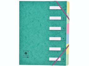 trieur dos extensible à élastiques - 6 compartiments